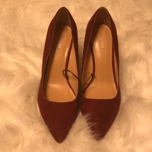 BRAND NEW Express burgundy wedge heels size 9